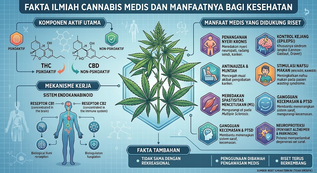 Fakta Ilmiah Cannabis Medis dan Manfaatnya bagi Kesehatan